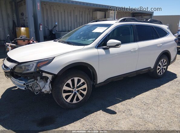 4S4BTACC2M3205217 2021 SUBARU OUTBACK Белый Передняя левая четверть