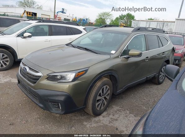 4S4BTACC3N3100591 2022 SUBARU OUTBACK Green წინა მარცხენა ხედი სამი მეოთხედიდან