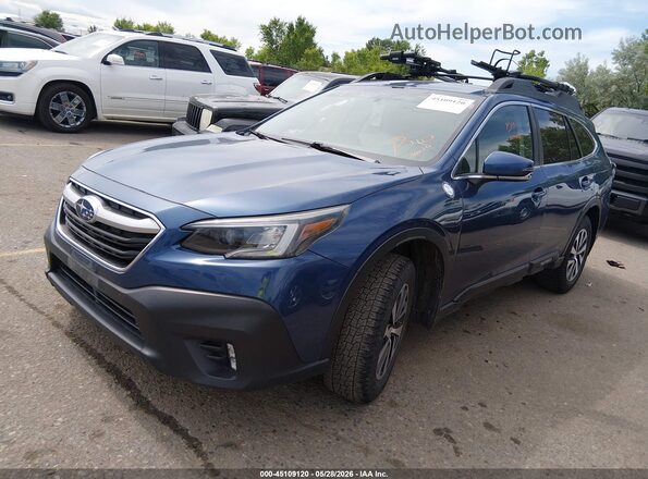 4S4BTACC7L3240480 2020 SUBARU OUTBACK Синий Передняя левая четверть