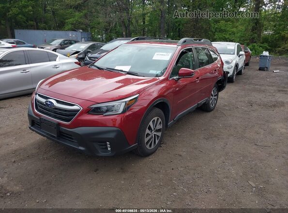 4S4BTAFC2N3234309 2022 SUBARU OUTBACK Red Առջևի ձախ երեք քառորդ տեսարան