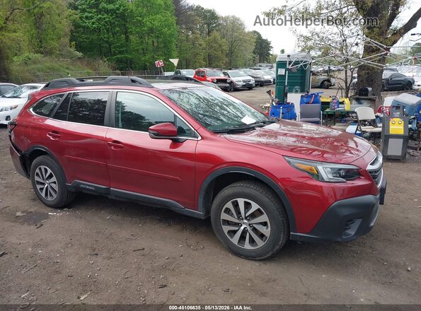 4S4BTAFC2N3234309 2022 SUBARU OUTBACK Red Սալոնի հետևի տեսք