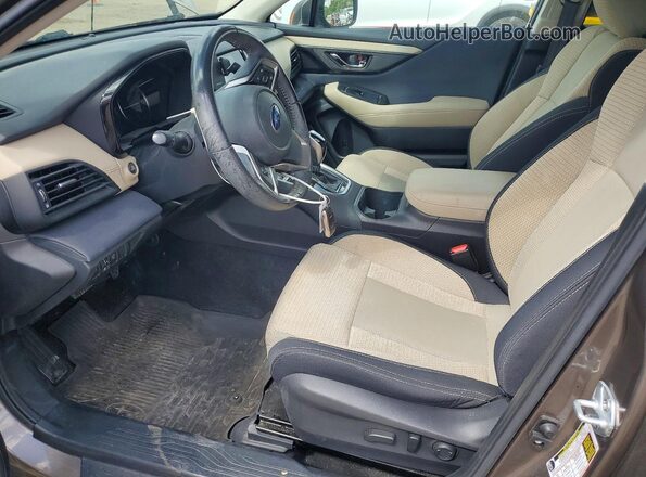 4S4BTAFC4M3221432 2021 SUBARU OUTBACK Brown Widok wnętrza z przodu