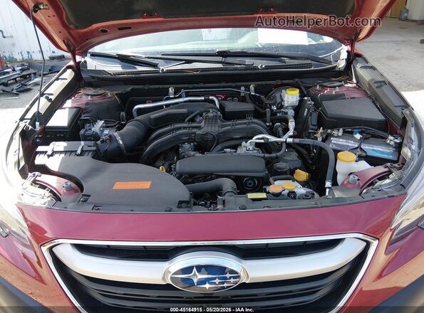4S4BTAFC5N3249743 2022 SUBARU OUTBACK Burgundy Հետևի տեսք