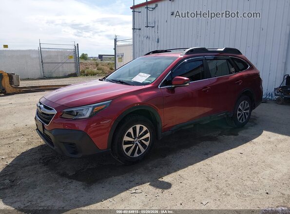 4S4BTAFC5N3249743 2022 SUBARU OUTBACK Burgundy Առջևի ձախ երեք քառորդ տեսարան
