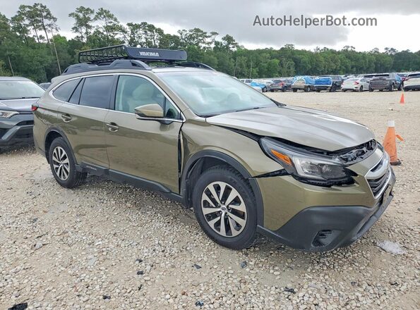 4S4BTAFC6N3228657 2022 SUBARU OUTBACK Зеленый Передняя правая четверть