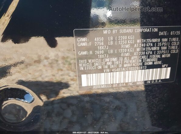 4S4BTALC1S3291813 2025 SUBARU OUTBACK Black Շարժիչի բաժամունքի տեսք