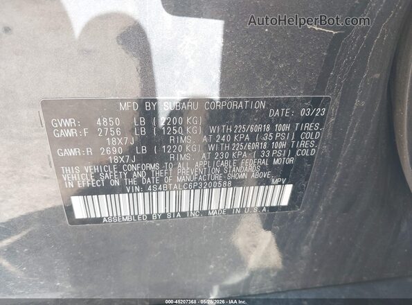 4S4BTALC6P3200588 2023 SUBARU OUTBACK Gray Շարժիչի բաժամունքի տեսք