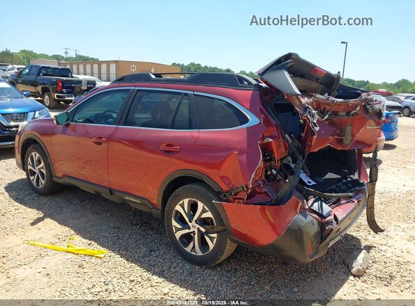 4S4BTANC0M3171503 2021 SUBARU OUTBACK Красный Задняя левая четверть