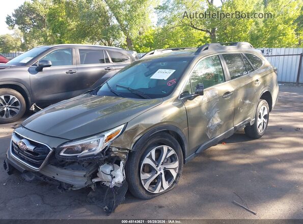 4S4BTANC6M3101097 2021 SUBARU OUTBACK Green Դիմացի տեսք