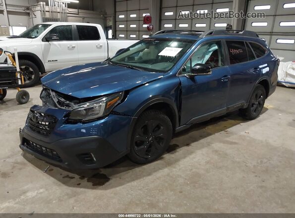 4S4BTGLD7N3246228 2022 SUBARU OUTBACK Синий Передняя левая четверть