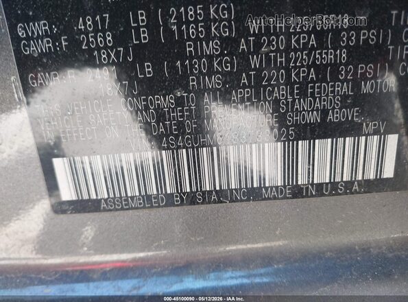 4S4GUHM61S3733025 2025 SUBARU CROSSTREK Gray Engine compartment view