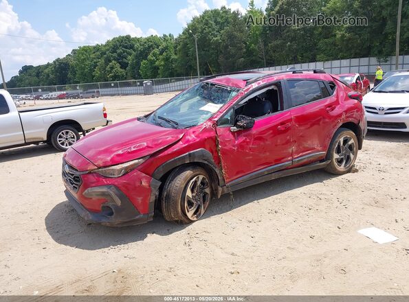 4S4GUHM68R3706673 2024 SUBARU CROSSTREK Red Առջևի ձախ երեք քառորդ տեսարան