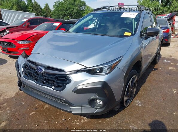 4S4GUHM68S3722295 2025 SUBARU CROSSTREK Silver წინა მარცხენა ხედი სამი მეოთხედიდან