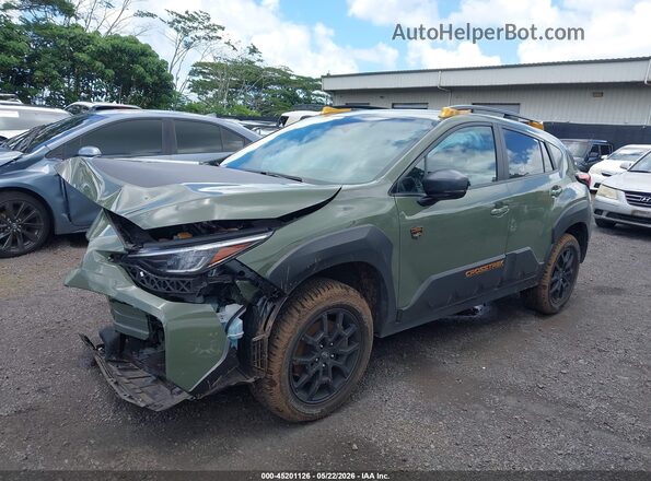 4S4GUHT69S3766744 2025 SUBARU CROSSTREK Green Սալոնի 360 աստիճան տեսք