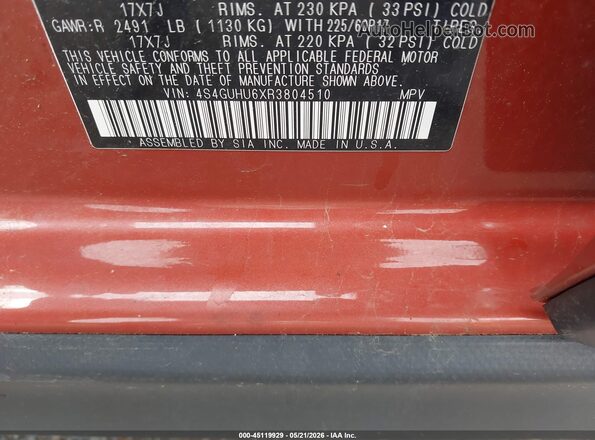 4S4GUHU6XR3804510 2024 SUBARU CROSSTREK Orange Widok komory silnika