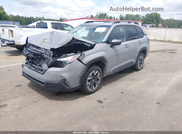 4S4SLDD62T3089686 2026 SUBARU FORESTER Gray წინა მარცხენა ხედი სამი მეოთხედიდან