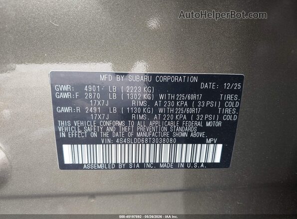 4S4SLDD68T3038080 2026 SUBARU FORESTER Green Engine compartment view