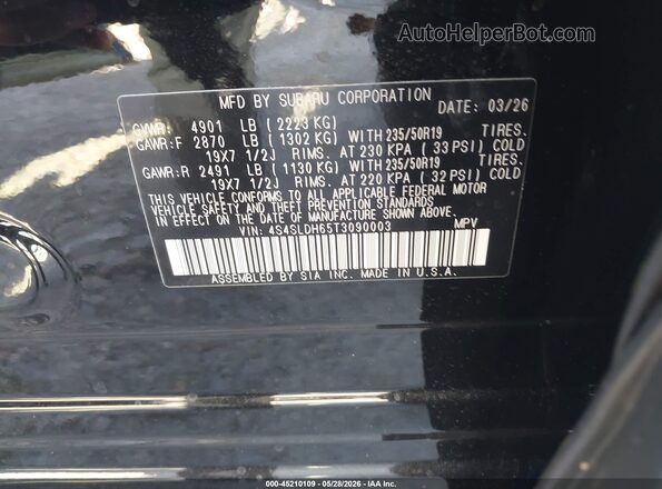 4S4SLDH65T3090003 2026 SUBARU FORESTER Black 