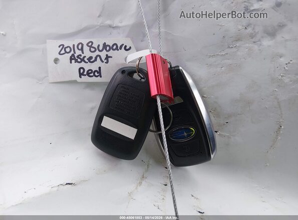4S4WMAFD7K3430670 2019 SUBARU ASCENT Red Widok deski rozdzielczej