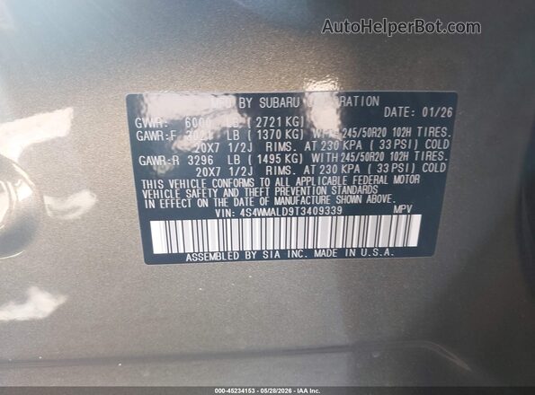 4S4WMALD9T3409339 2026 SUBARU ASCENT Green 