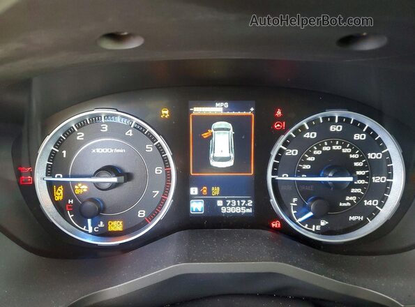 4S4WMAPD4K3457310 2019 SUBARU ASCENT Gray Widok zestawu wskaźników