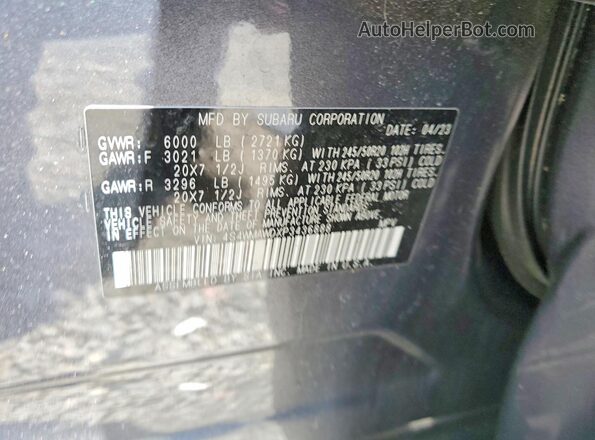 4S4WMAWDXP3436888 2023 SUBARU ASCENT Gray 