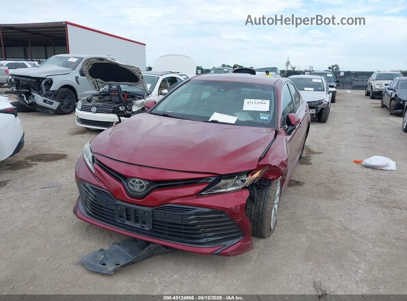 4T1B11HK2JU555264 2018 TOYOTA CAMRY Красный Передняя левая четверть