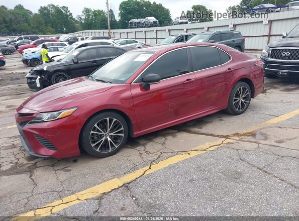 4T1B11HK7JU506397 2018 TOYOTA CAMRY Burgundy წინა მარცხენა ხედი სამი მეოთხედიდან