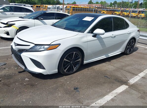 4T1B61HKXJU078228 2018 TOYOTA CAMRY White Առջևի ձախ երեք քառորդ տեսարան