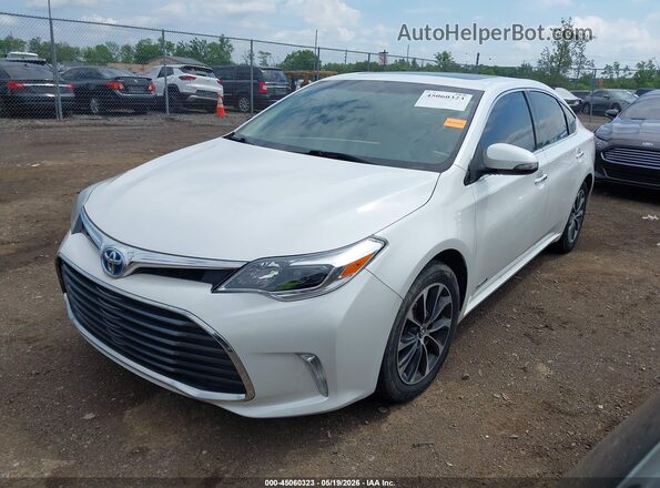 4T1BD1EB0GU051087 2016 TOYOTA AVALON HYBRID White წინა მარცხენა ხედი სამი მეოთხედიდან