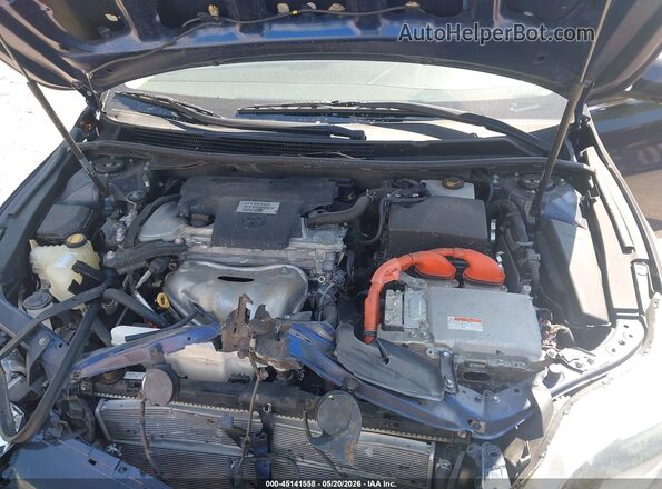 4T1BD1EB4GU055921 2016 TOYOTA AVALON HYBRID Blue Вид ззаду