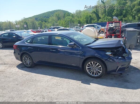 4T1BD1EB4GU055921 2016 TOYOTA AVALON HYBRID Blue Вид задньої частини салону