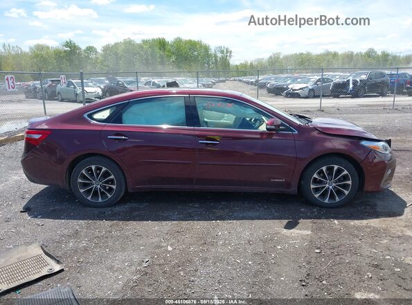 4T1BD1EBXHU058968 2017 TOYOTA AVALON HYBRID Red Vista interior trasera