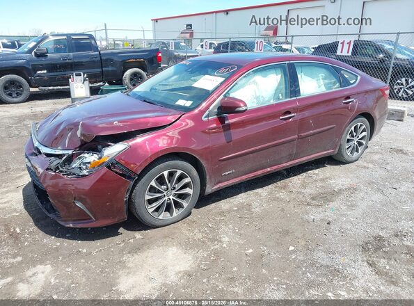 4T1BD1EBXHU058968 2017 TOYOTA AVALON HYBRID Red Vista tres cuartos delantera izquierda