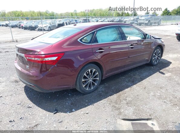4T1BD1EBXHU058968 2017 TOYOTA AVALON HYBRID Red Trasero derecho