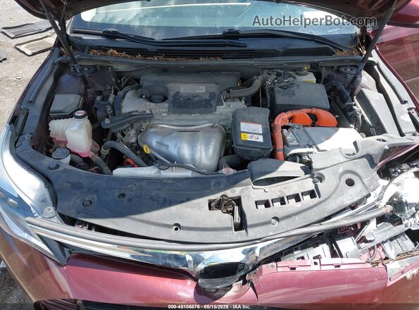4T1BD1EBXHU058968 2017 TOYOTA AVALON HYBRID Red Vista trasera