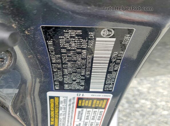 4T1BK1EB1GU236058 2016 TOYOTA AVALON Gray Vista del compartimento del motor