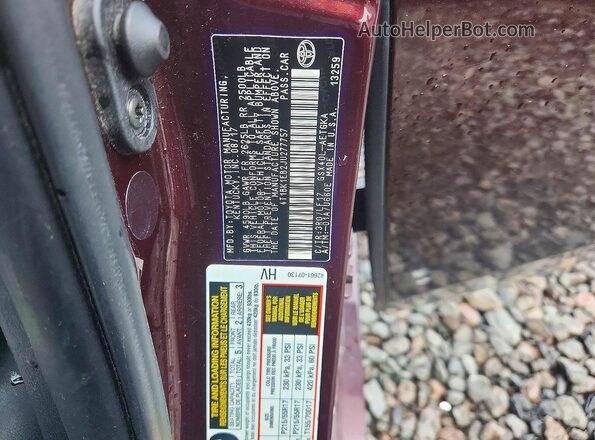 4T1BK1EB2JU277757 2018 TOYOTA AVALON Purple Widok komory silnika