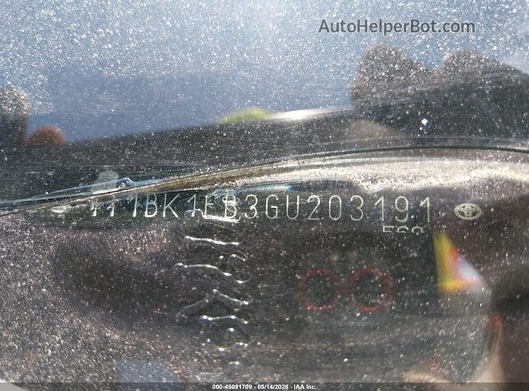 4T1BK1EB3GU203191 2016 TOYOTA LE Black 