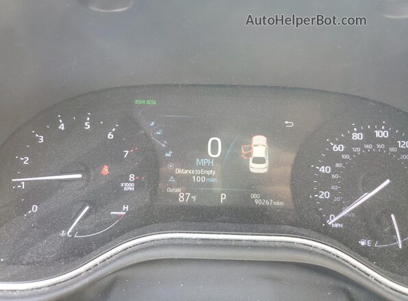 4T1BZ1FB2KU032940 2019 TOYOTA AVALON Gray ხელსაწყოთა პანელის ხედი