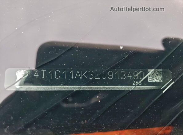 4T1C11AK3LU913490 2020 TOYOTA CAMRY Gray Engine compartment view