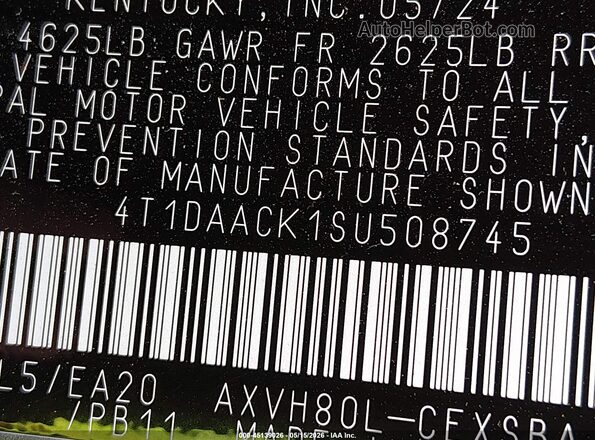4T1DAACK1SU508745 2025 TOYOTA CAMRY Gray ძრავის განყოფილების ხედი