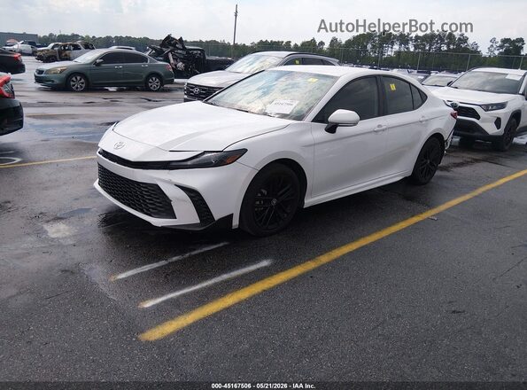 4T1DAACK3SU512991 2025 TOYOTA CAMRY White წინა მარცხენა ხედი სამი მეოთხედიდან