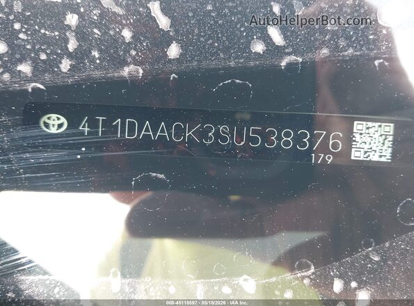 4T1DAACK3SU538376 2025 TOYOTA CAMRY Gray Вид підкапотного простору