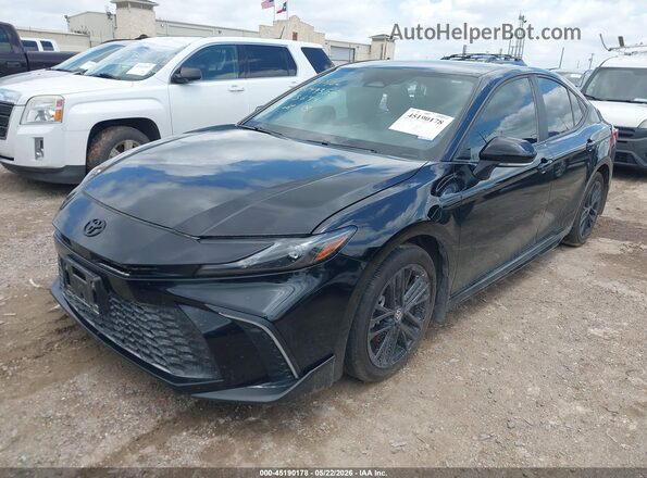 4T1DAACK4SU173674 2025 TOYOTA CAMRY Black წინა მარცხენა ხედი სამი მეოთხედიდან