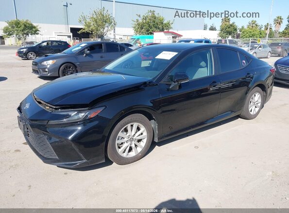 4T1DAACK7SU080647 2025 TOYOTA CAMRY Black წინა მარცხენა ხედი სამი მეოთხედიდან