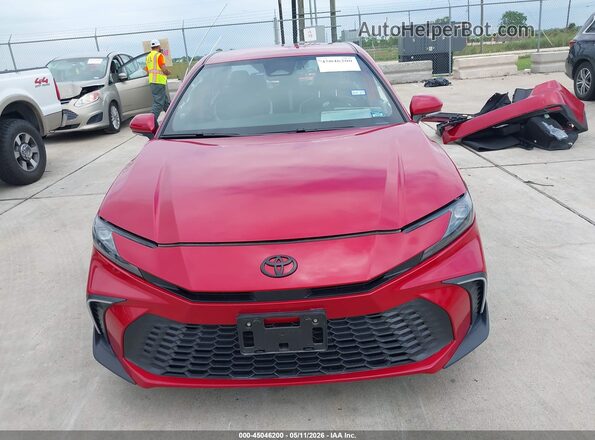 4T1DAACK9SU132134 2025 TOYOTA CAMRY Red ხელსაწყოთა პანელის ხედი