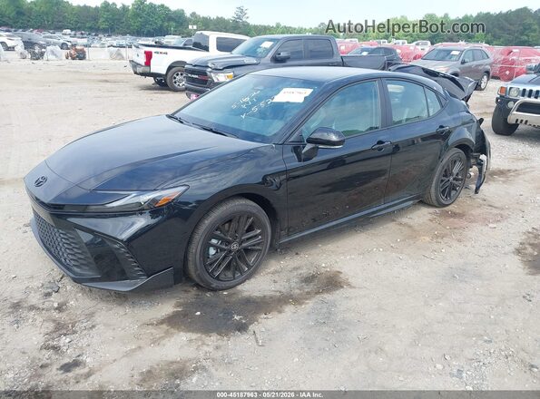 4T1DAACK9TU735523 2026 TOYOTA CAMRY Black წინა მარცხენა ხედი სამი მეოთხედიდან