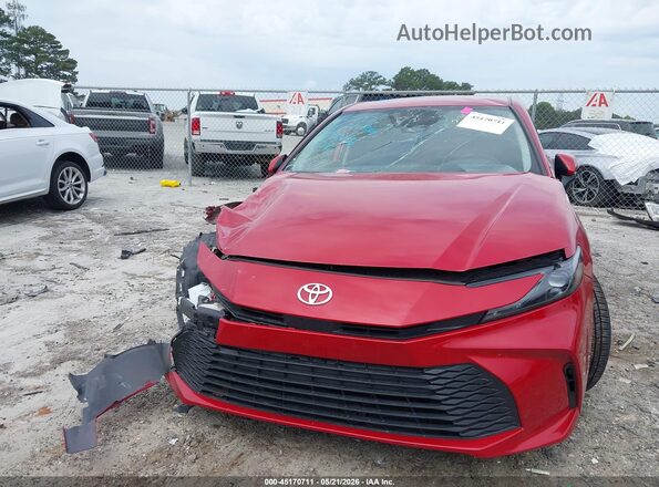 4T1DAACKXSU163666 2025 TOYOTA CAMRY Red Dashboard view