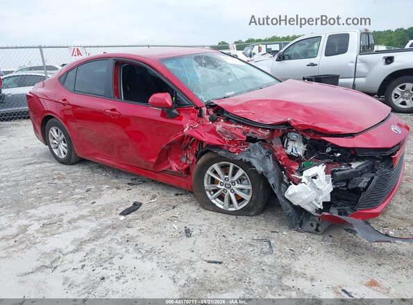 4T1DAACKXSU163666 2025 TOYOTA CAMRY Red Instrument cluster view